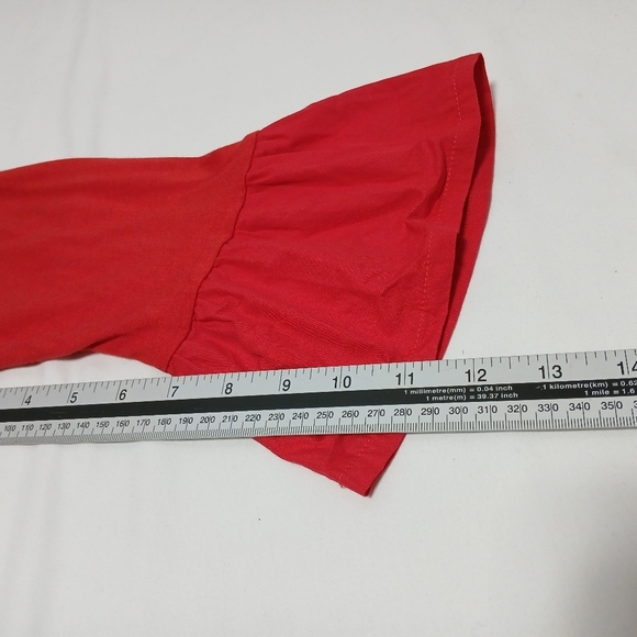 Boden Ladies Crew Neck 3/4 Ruffle Sleeve Top. Size 10 - Picture 7 of 8